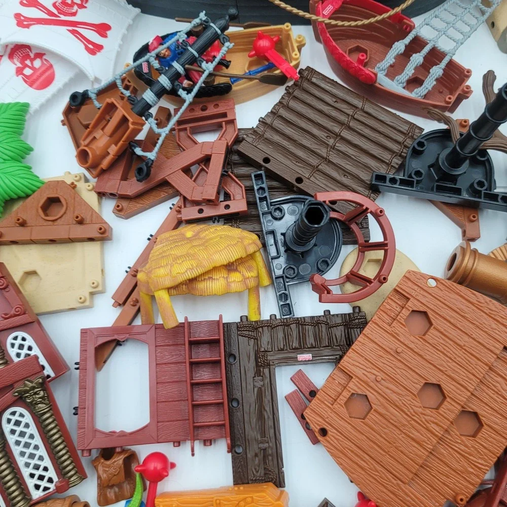 Fisher Price‎ Imaginext Pirate Raider Ship & Buccaneer Bay Playset Lot Kids Toy